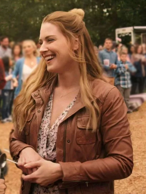 Alexandra Breckenridge Virgin River S02 Brown Leather Jacket