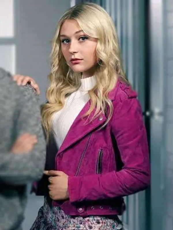 Alyvia Alyn Lind Chucky Lexy Taylor Pink Leather Jacket