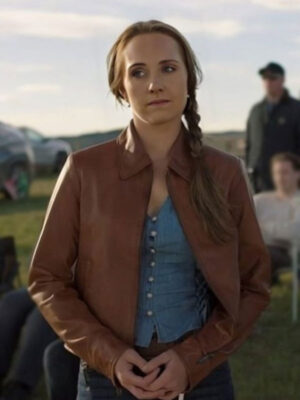Amber Marshall Heartland S18 Brown Leather Jacket