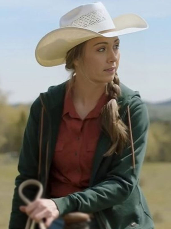 Amber Marshall Heartland S18 Green Hoodie