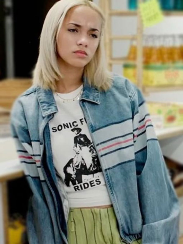 Amirah J High Potential S01 Denim Bomber Jacket