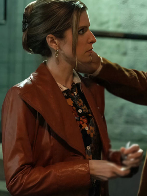 Anna Kendrick 2024 Woman of the Hour Leather Coat