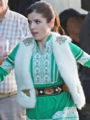 Anna Kendrick Noelle White Shearling Vest