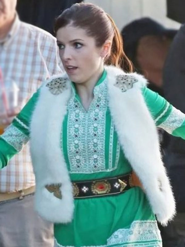 Anna Kendrick Noelle White Shearling Vest