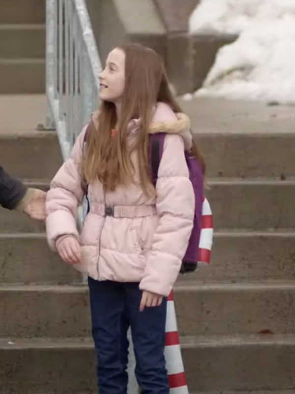 Ava Weiss My Christmas Guide Pink Hooded Jacket