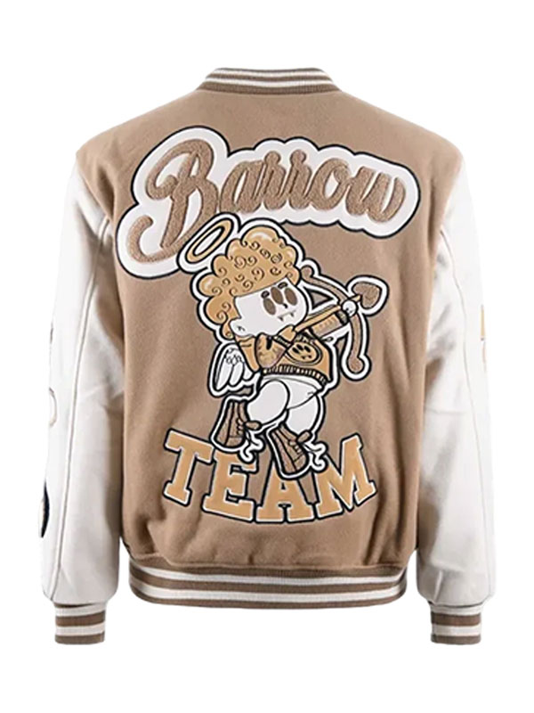Barrow Wonder Full-Snap Wool And Leather Varsity Jacket