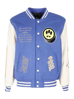 Barrow Wonder Full-Snap Wool And Leather Varsity Jacket