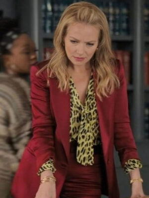 Becki Newton 2024 The Lincoln Lawyer S3 Red Suiting Blazer