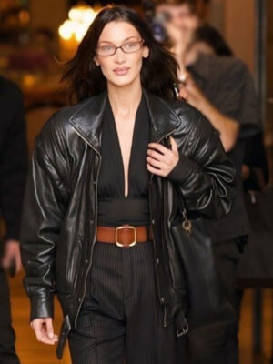 bella-hadid-saint-laurent-black-leather-jacket-1