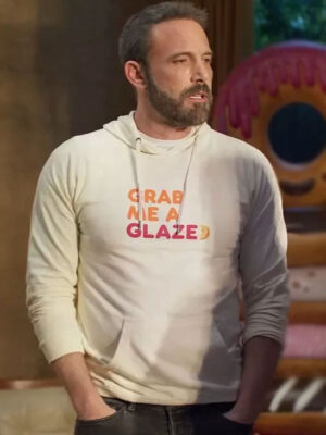 Ben Affleck Grab Me A Glaze White Pullover Hoodie