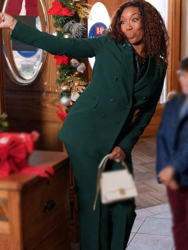 Brandy Norwood Best Christmas Ever Green Suiting Suit
