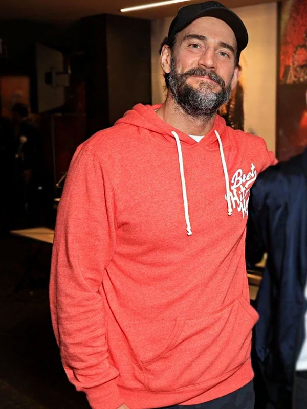 Bret Hitman Hart Orange Fleece Pullover Hoodie