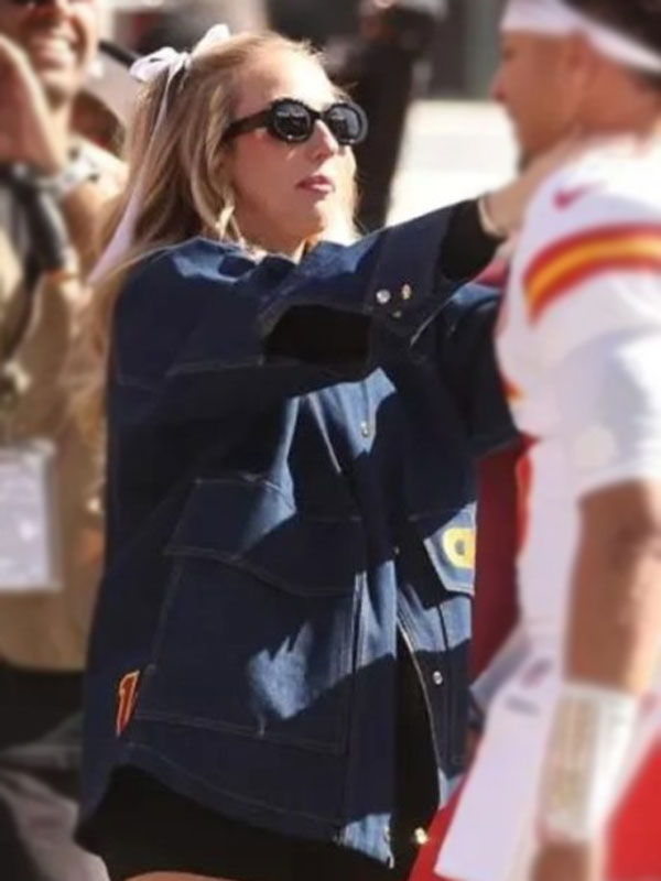 Brittany Mahomes Chiefs Custom Blue Denim Jacket