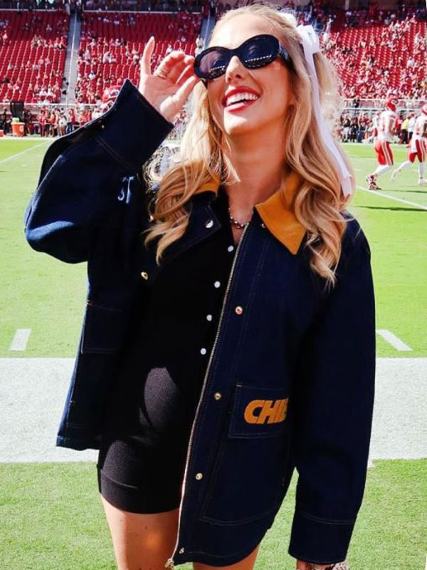 Brittany Mahomes Chiefs Custom Blue Denim Jacket