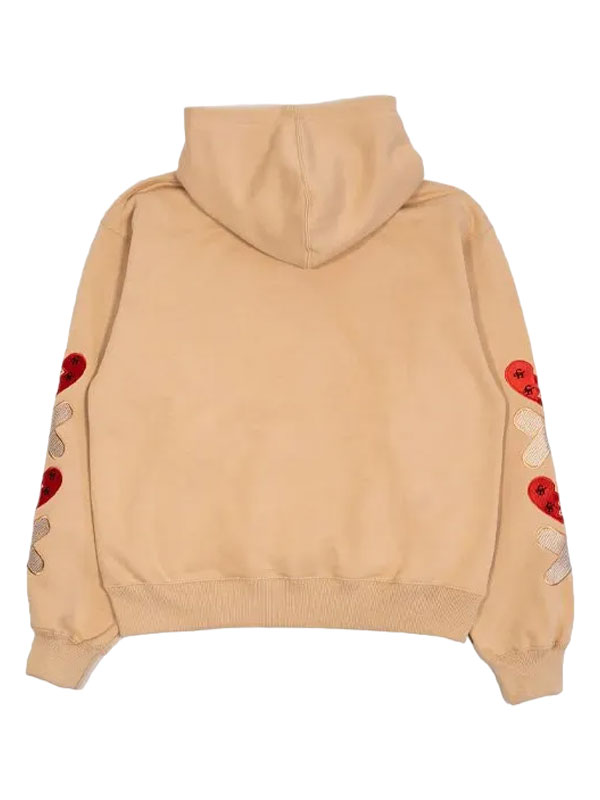 Broken Hearts Still Beat Beige Pullover Hoodie