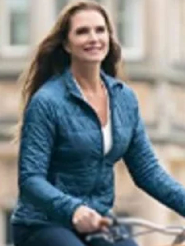 Brooke Shields A Castle for Christmas Blue Puffer Jacket