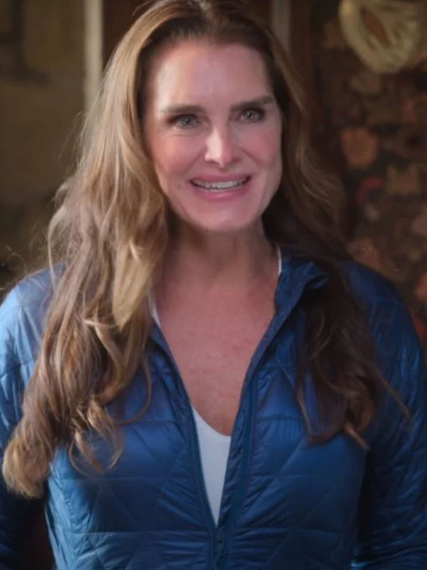 Brooke Shields A Castle for Christmas Blue Puffer Jacket