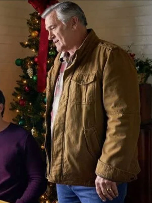 Bruce Campbell My Southern Family Christmas Brown Jacket
