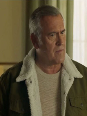 Bruce Campbell My Southern Family Christmas Shearling Jacket