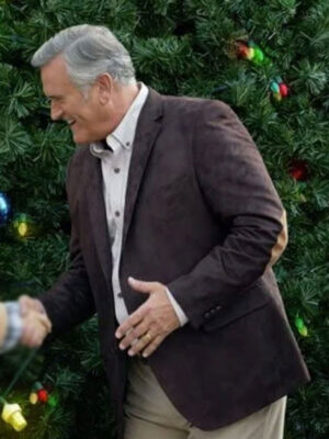Bruce Campbell My Southern Family Christmas Suede Blazer