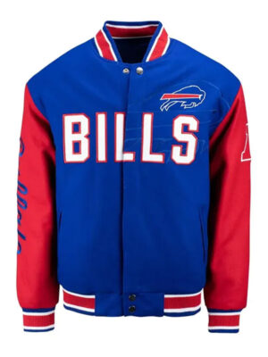 Buffalo Bills Blue Red Wool Varsity Jacket