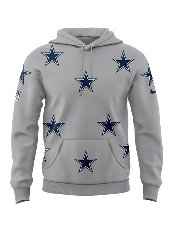 By Way of Dallas Cowboys Monogram Grey Pullover Hoodie