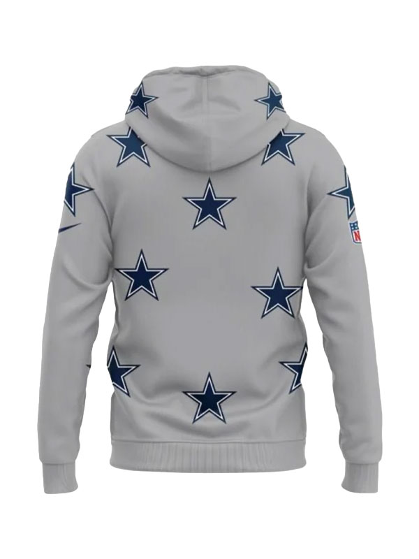 By Way of Dallas Cowboys Monogram Grey Pullover Hoodie