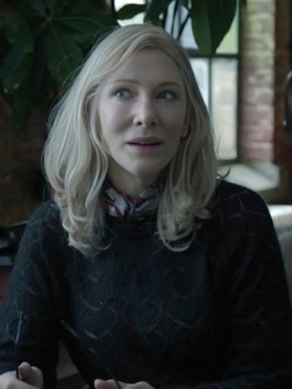 Cate Blanchett 2024 Disclaimer Argyle Black Sweater