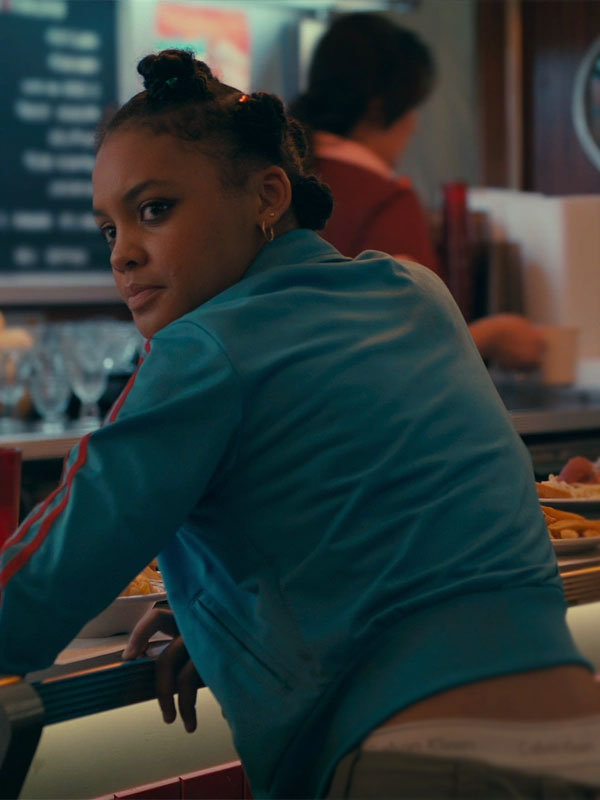 Celeste O’Connor 2024 Mattie Franklin Blue Track Jacket