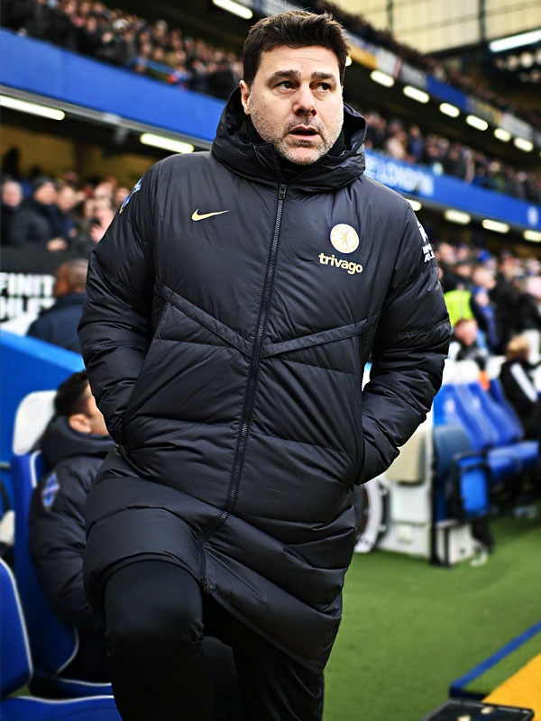 Chelsea F.C Black Puffer Hooded Jacket