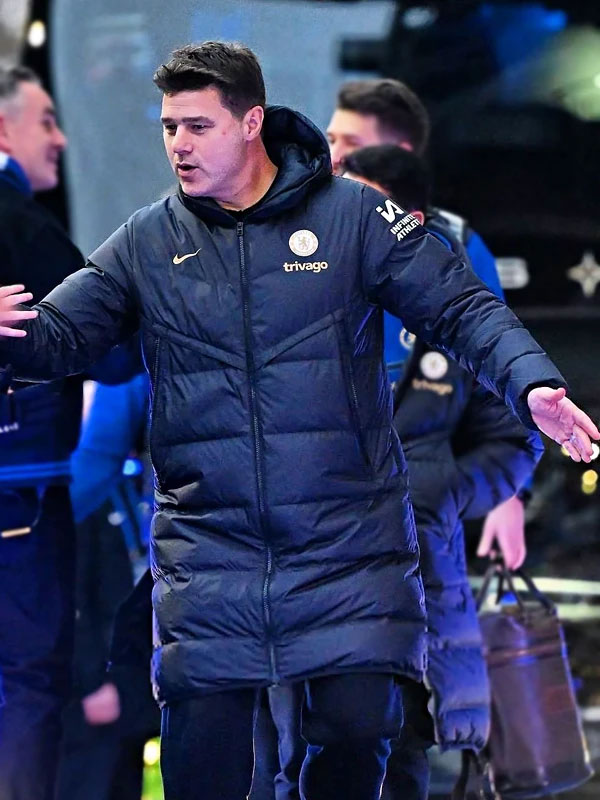Chelsea F.C Black Puffer Hooded Jacket