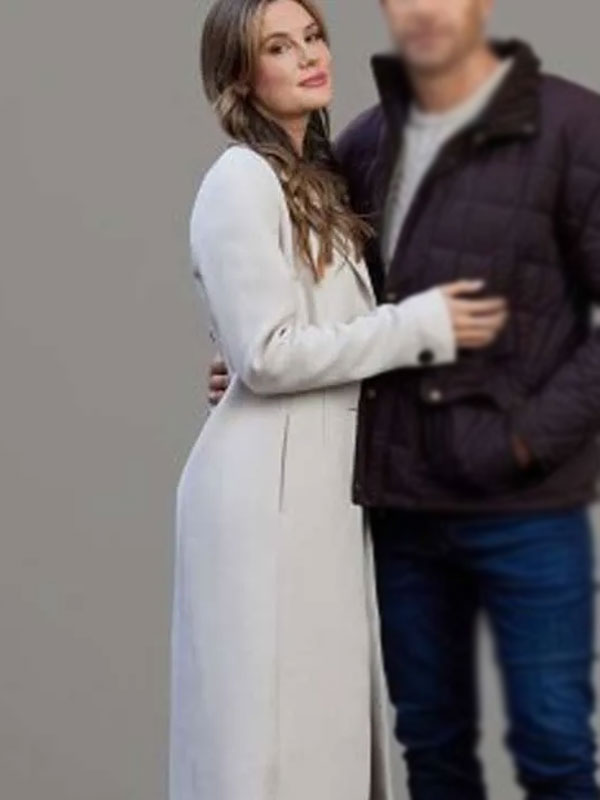 Chelsea Hobbs Navigating Christmas Wool Trench Coat
