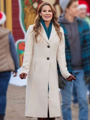 Chelsea Hobbs Navigating Christmas Wool Trench Coat
