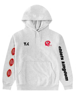 Chiefs Vintage Patchwork Grey Fleece Pullover Hoodie