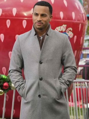 Christmas Comes Twice Michael Xavier Grey Wool Coat
