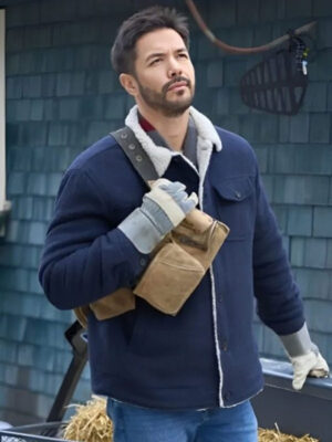 Christmas Under The Lights Marco Grazzini Blue Wool Jacket