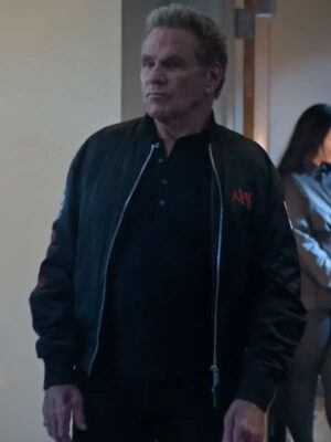 Cobra Kai S06 John Kreese Black Bomber Jacket