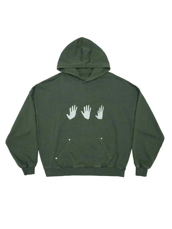 Cold Culture Hands Print Oversized Pullover Hoodie