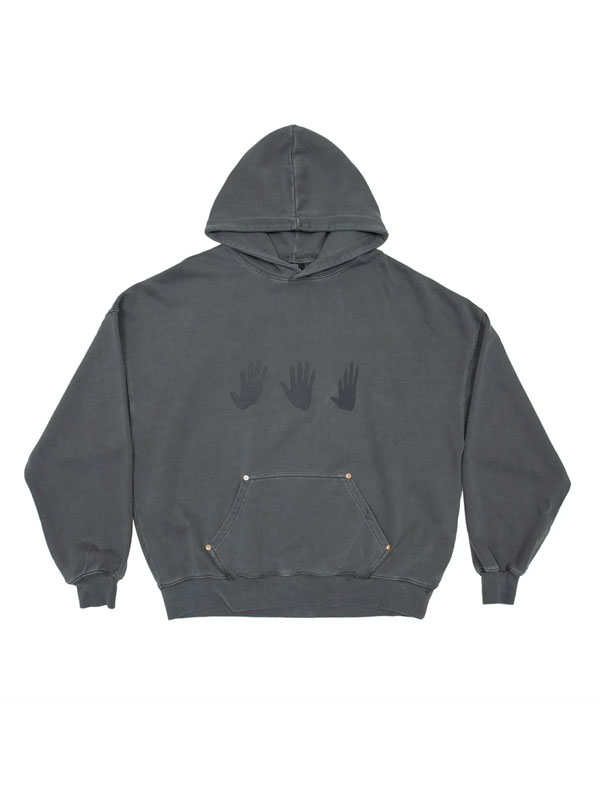 Cold Culture Hands Print Oversized Pullover Hoodie