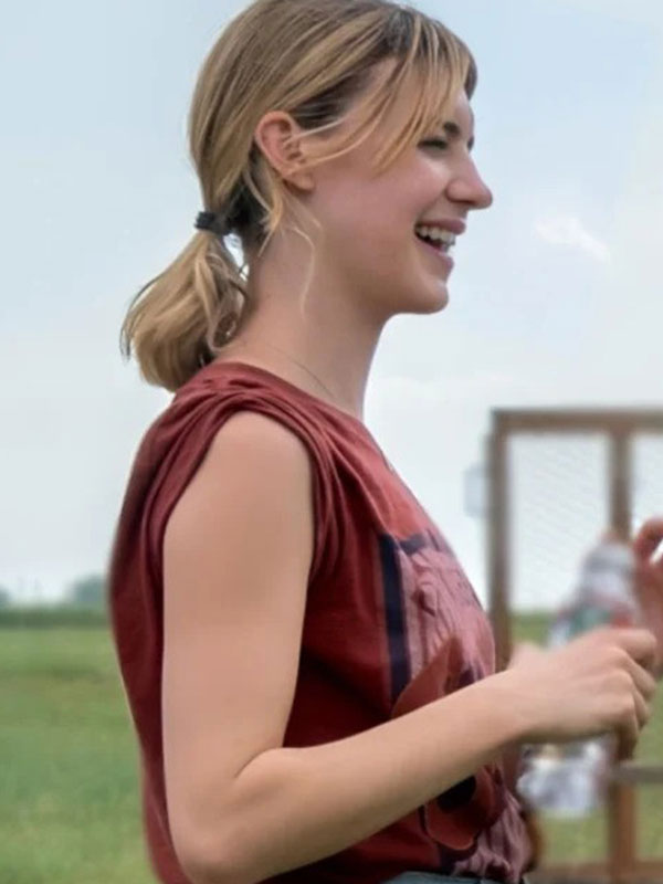 Daisy Edgar-Jones 2024 Twisters Red T-Shirt