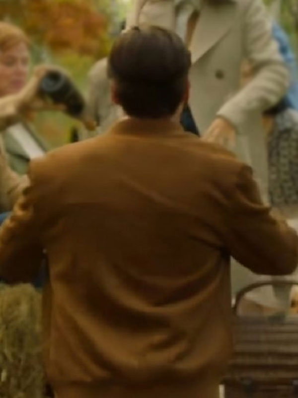 Dominic Sherwood 2024 Haunted Wedding Brown Jacket