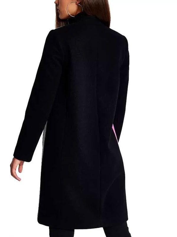 Emily Cooper Emily In Paris Color Block Wool Long Coat