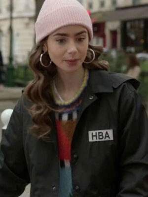 Emily In Paris HBA Logo Black Cotton Jacket