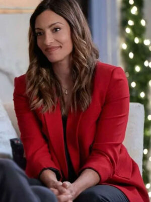Erica Cerra Mystery on Mistletoe Lane Red Suiting Blazer