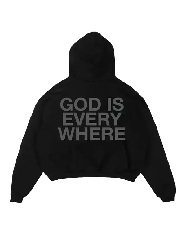 God Is Everywhere Black Pullover Hoodie