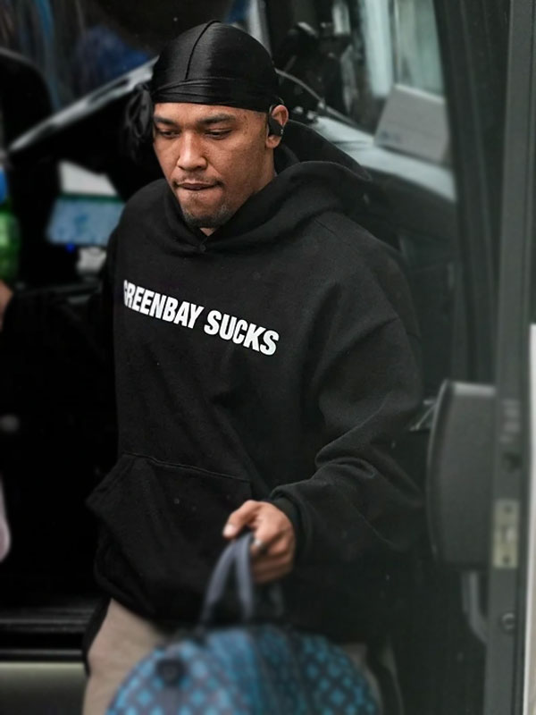 Green Bay Sucks Black Fleece Pullover Hoodie