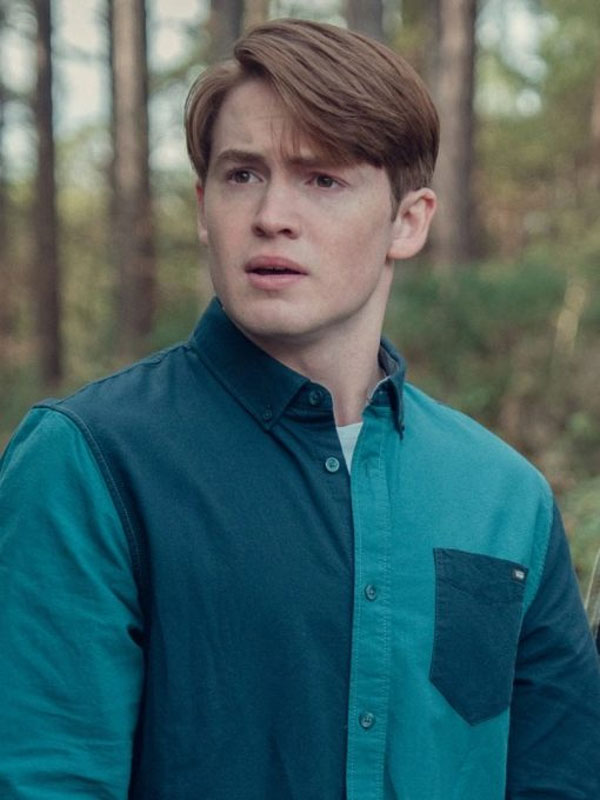 Heartstopper S02 Kit Connor Blue and Block Cotton Shirt