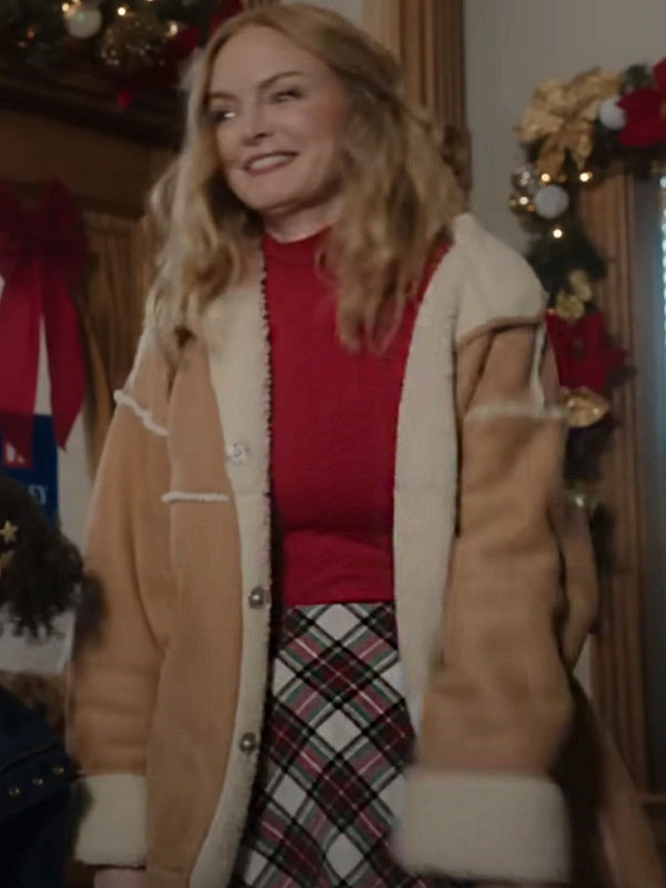 Heather Graham Best Christmas Ever Suede Leather Jacket
