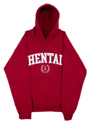 Hentai Red Fleece Pullover Hoodie