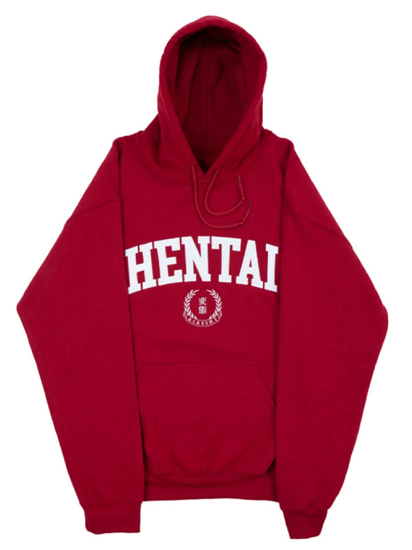 Hentai Red Fleece Pullover Hoodie